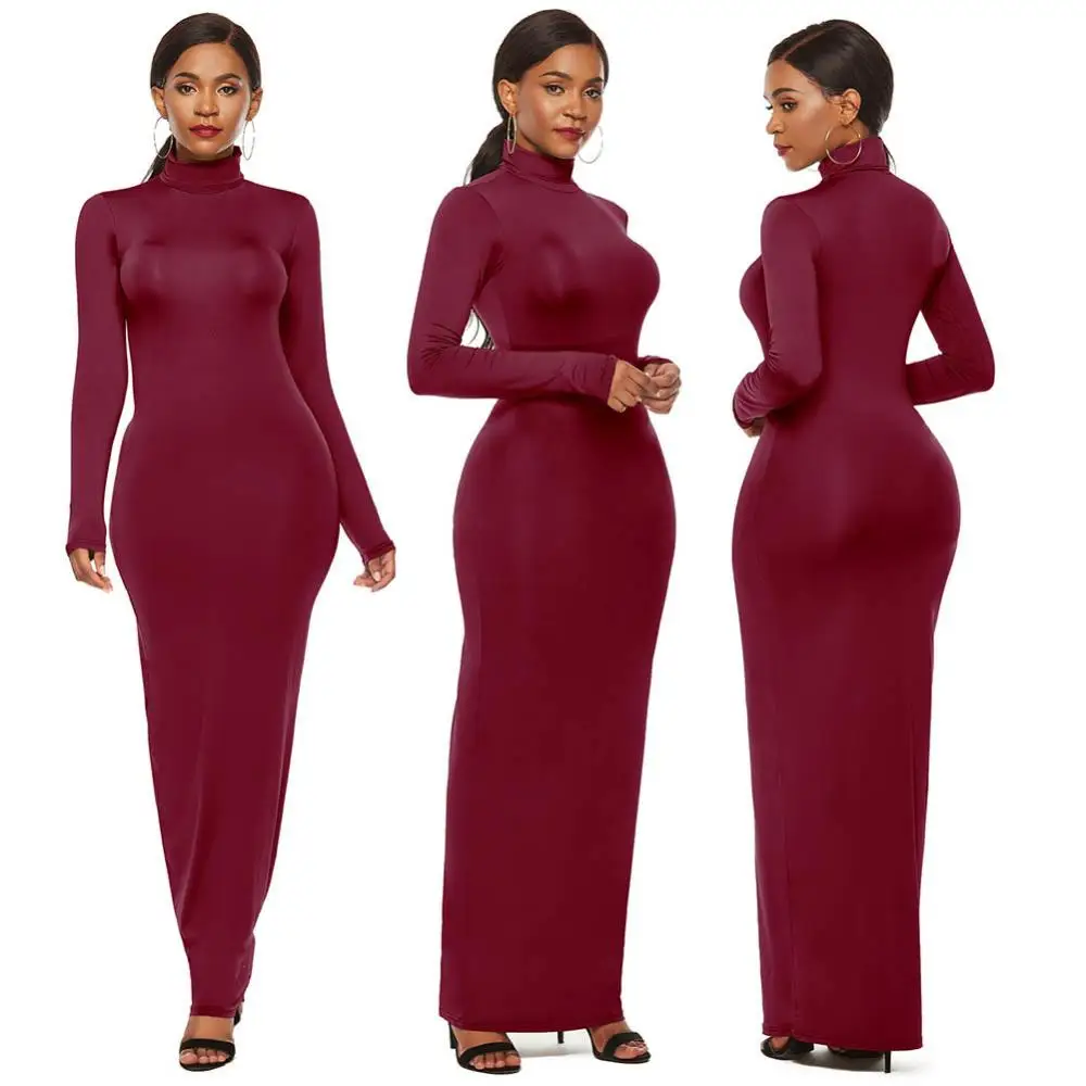 2023 New Fashion Women Sexy Party Dress Knit Style Long Sleeve Turtleneck Winter Maxi Dress Slim Work Wear Office Dress Vestidos
2023 New Fashion Women Sexy Party Dress Knit Style Long Sleeve Turtleneck Winter Maxi Dress Slim Work Wear Office Dress Vestidos