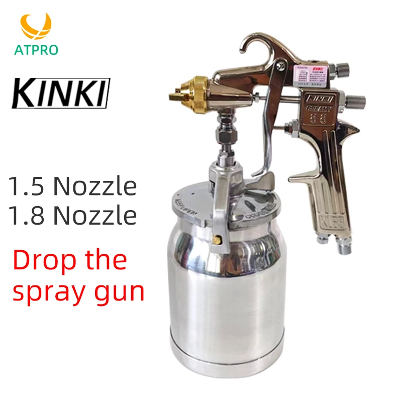 KINKI88 Spray Gun Traditional Down Pot 1.5mm/1.8mm Nozzle Automotive High-Pressure Paint Tool Pneumatic Down Can Spray Gun
KINKI88 Spray Gun Traditional Down Pot 1.5mm/1.8mm Nozzle Automotive High-Pressure Paint Tool Pneumatic Down Can Spray Gun