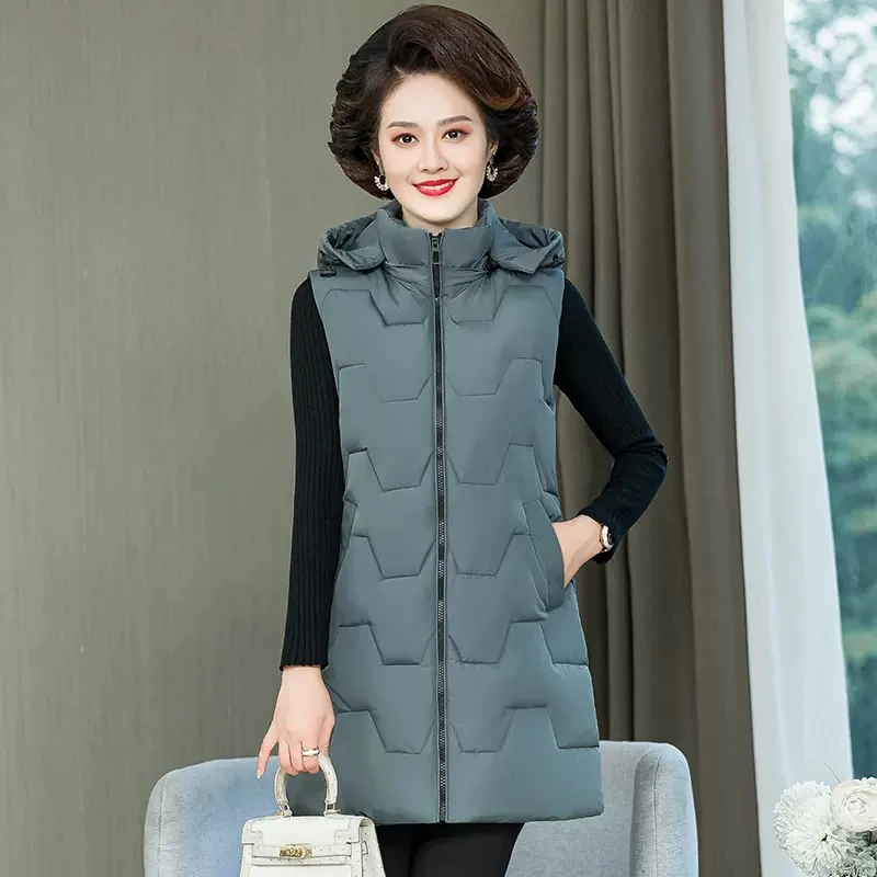 Autumn Winter Down Padded Jacket Vest Women Overcoat Length Waistcoat Cotton Clothes 2023 Warm Vest Tops Female Jacket Outerwear
Autumn Winter Down Padded Jacket Vest Women Overcoat Length Waistcoat Cotton Clothes 2023 Warm Vest Tops Female Jacket Outerwear