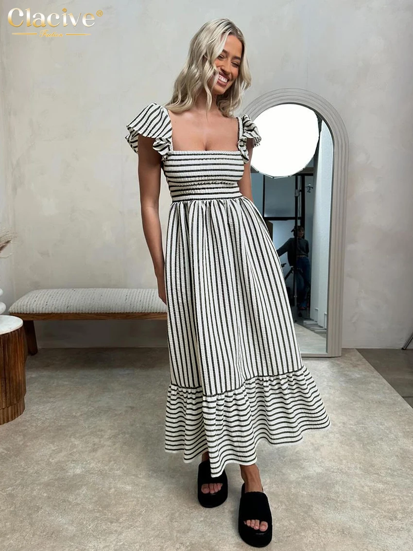 Clacive Summer Loose Print Women's Dress Fashion Square Collar Sleeveless Dresses Sexy Classic High Waist Pleated Female Dress
Clacive Summer Loose Print Women's Dress Fashion Square Collar Sleeveless Dresses Sexy Classic High Waist Pleated Female Dress