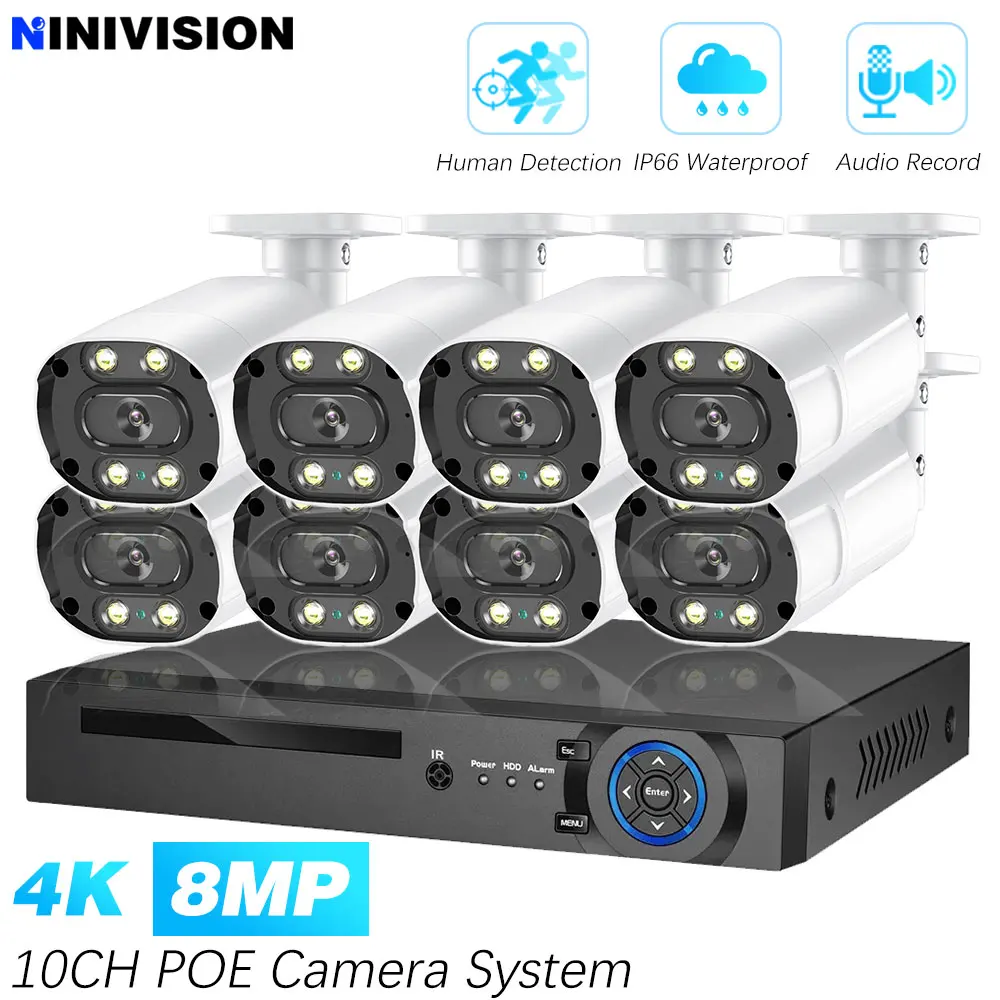 10-канальная система видеонаблюдения 4K POE 8MP с двусторонней аудиосвязью, уличные цветные камеры ночного видения, комплект для видеонаблюдения XMeye
10-канальная система видеонаблюдения 4K POE 8MP с двусторонней аудиосвязью, уличные цветные камеры ночного видения, комплект для видеонаблюдения XMeye