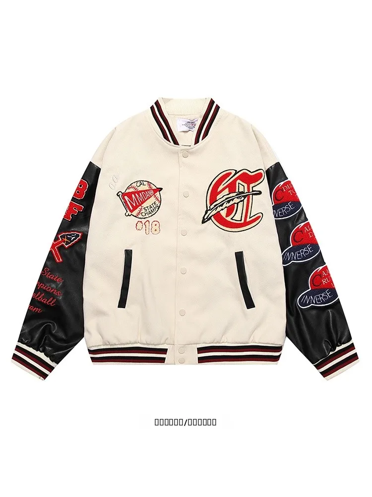 from American College Sle Patchwork Color Blo Baseball Collar Towel Embroidery BF Jaet Loose Fit Long Sve Autum...
from American College Sle Patchwork Color Blo Baseball Collar Towel Embroidery BF Jaet Loose Fit Long Sve Autum...