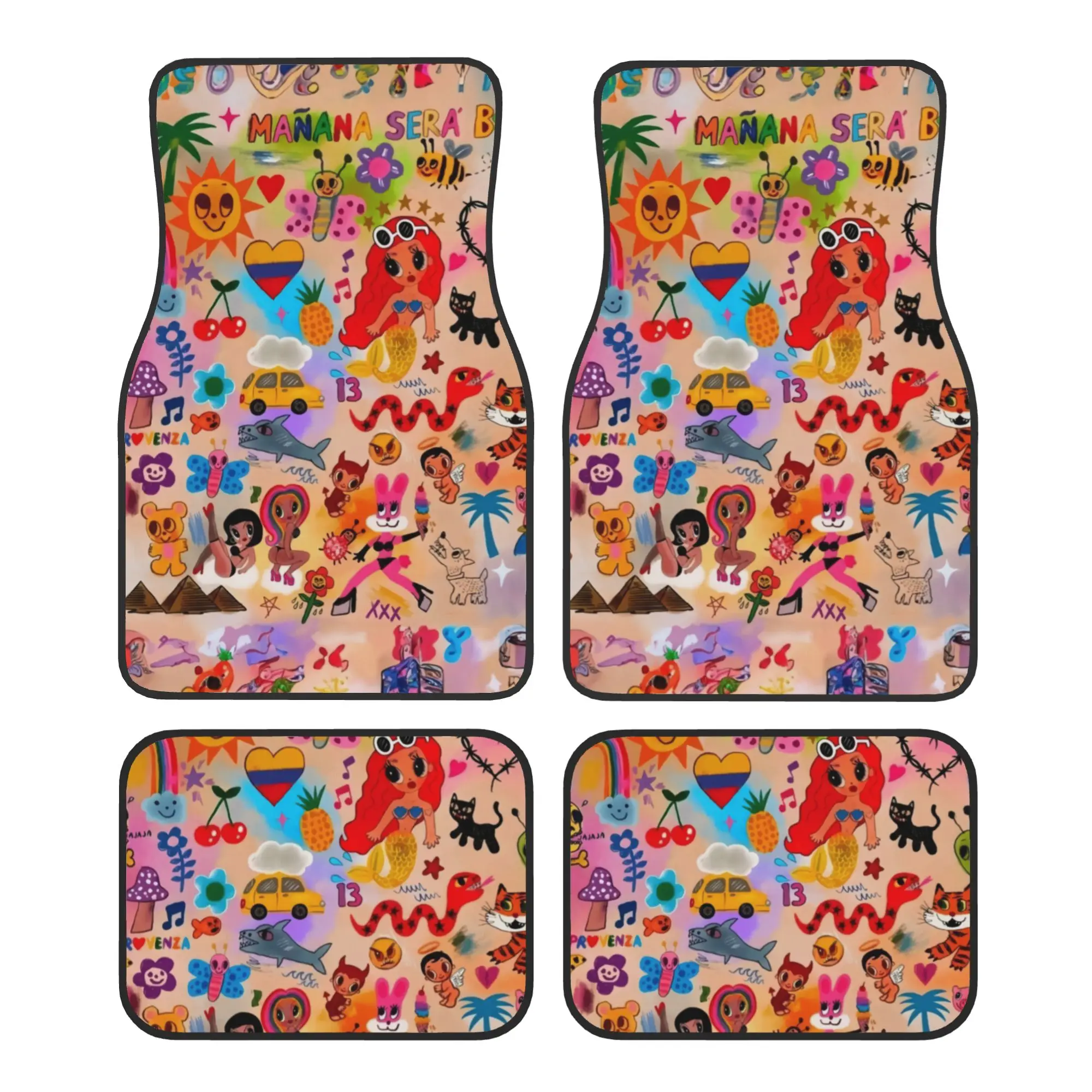Reggae Singer Karol G Car Floor Mats of 4 Pieces Crystal Velvet Non-Slip Carpets Rugs Universal Car Front Rear Carpets Foot Mats
Reggae Singer Karol G Car Floor Mats of 4 Pieces Crystal Velvet Non-Slip Carpets Rugs Universal Car Front Rear Carpets Foot Mats