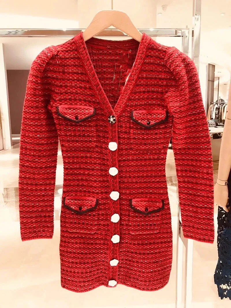 Red V-Ne Knitted ort Dr Slim Fit n Sle High Waist Zipper Closure Long Sve Cotton Blend Faionable Women's...
Red V-Ne Knitted ort Dr Slim Fit n Sle High Waist Zipper Closure Long Sve Cotton Blend Faionable Women's...