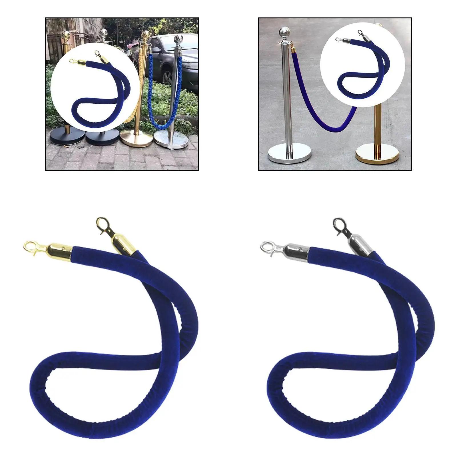 150cm Velvet Stanchion Rope with Snap Hook Accessories Post Rope for Restaurant Bank Openings
150cm Velvet Stanchion Rope with Snap Hook Accessories Post Rope for Restaurant Bank Openings