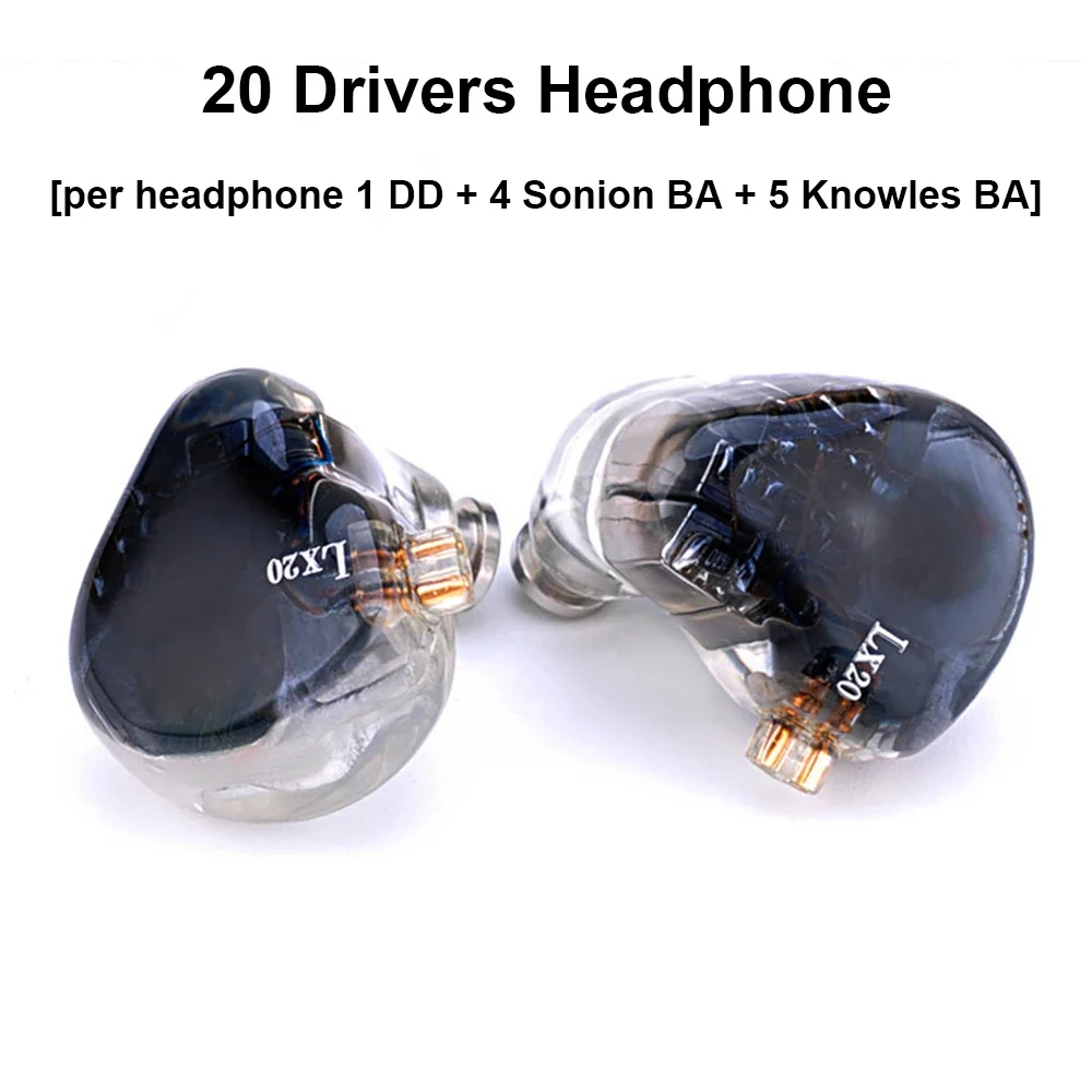 LX20 HIFI IEM Earphones in-ear Monitor Headphone DIY Earbuds Hybrid 20 Drivers Headsets 2pin Detachable Cable Musicians Ear Buds
LX20 HIFI IEM Earphones in-ear Monitor Headphone DIY Earbuds Hybrid 20 Drivers Headsets 2pin Detachable Cable Musicians Ear Buds