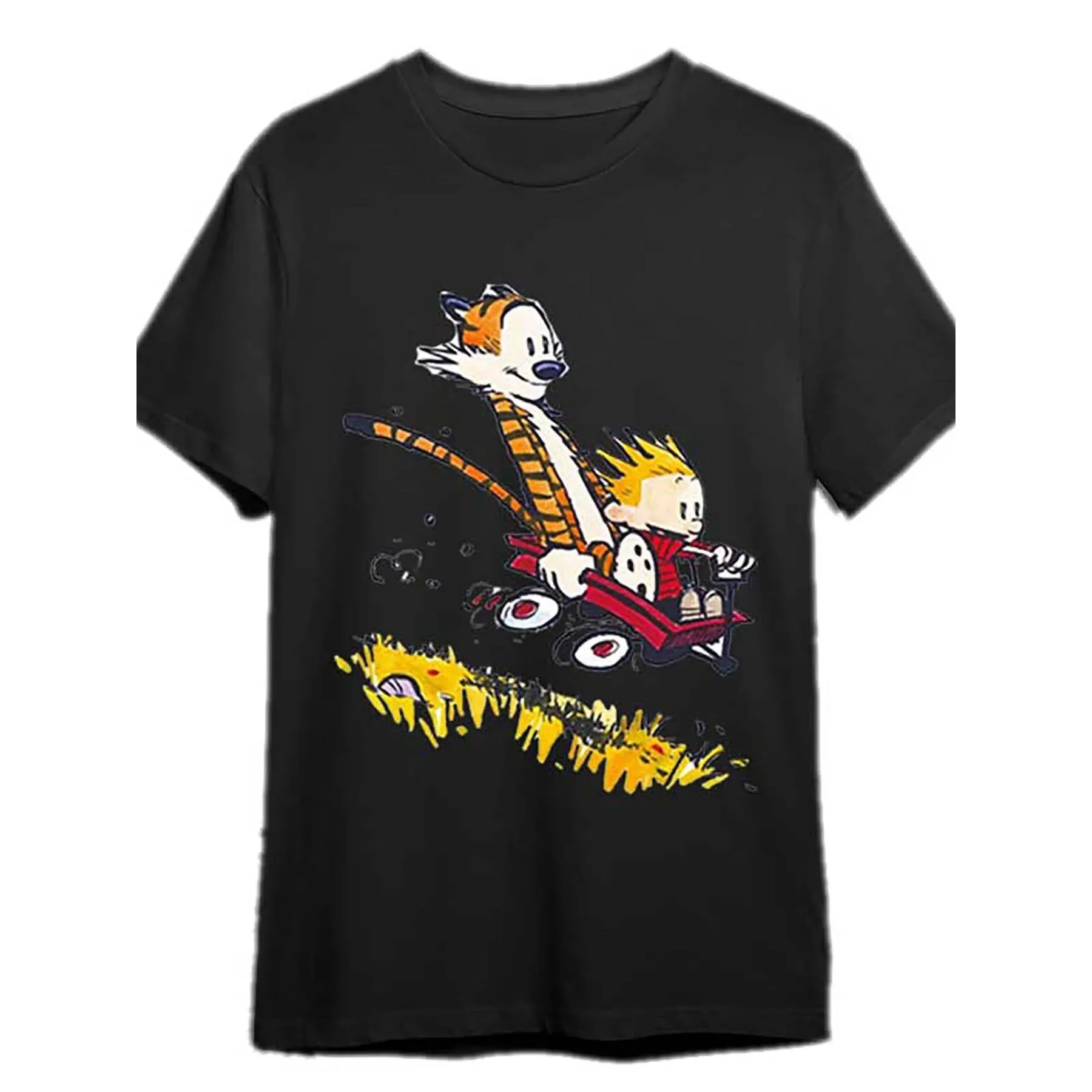 Calvin and Hobbes Riding Go Kart Graphic Print Men's Casual Cotton T-Shirt
Calvin and Hobbes Riding Go Kart Graphic Print Men's Casual Cotton T-Shirt