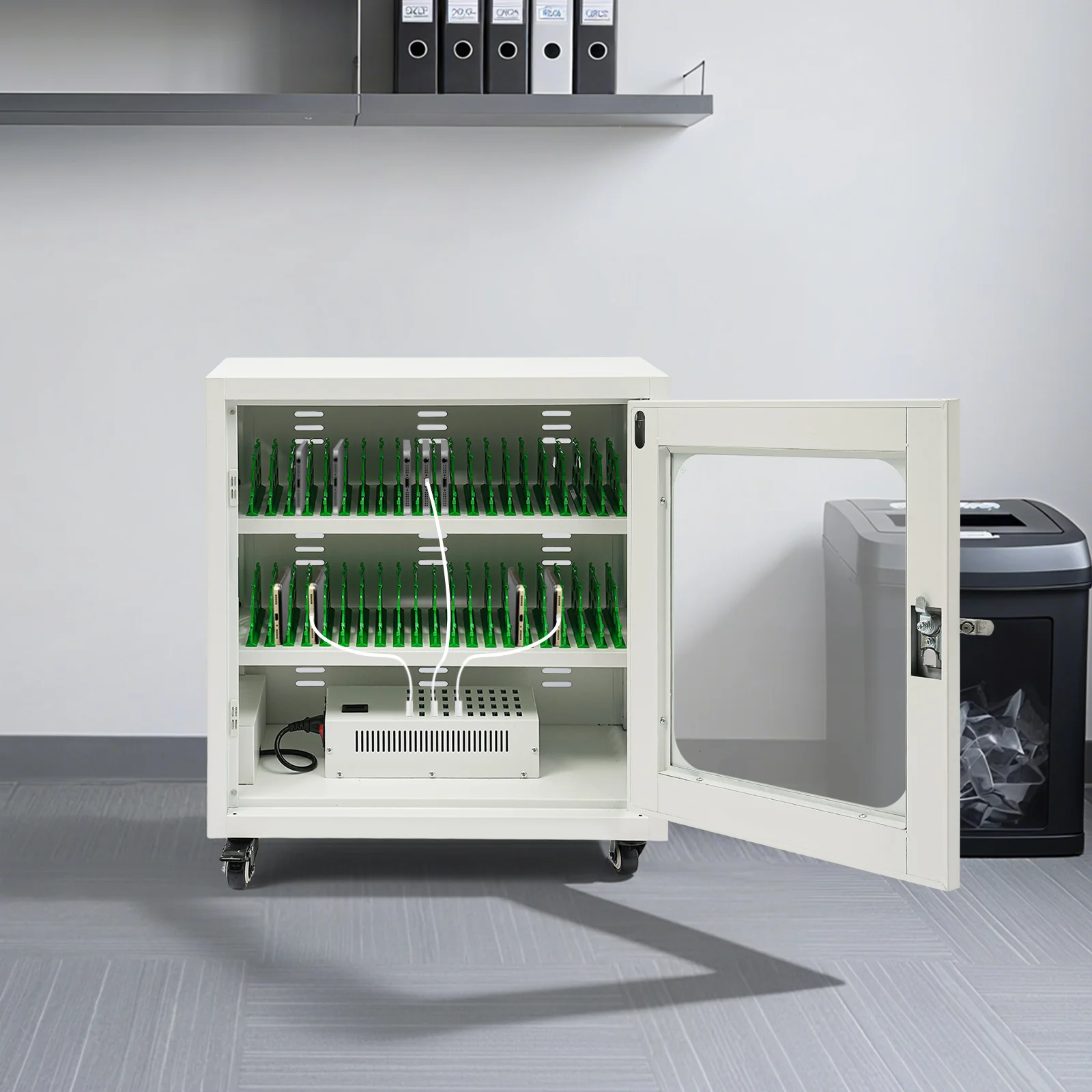 40-Port Mobile Phone Charging Cart, Charging Station with 4 Wheels, 400W USB Phone Charging Cabinet Clear Door High Safety
40-Port Mobile Phone Charging Cart, Charging Station with 4 Wheels, 400W USB Phone Charging Cabinet Clear Door High Safety