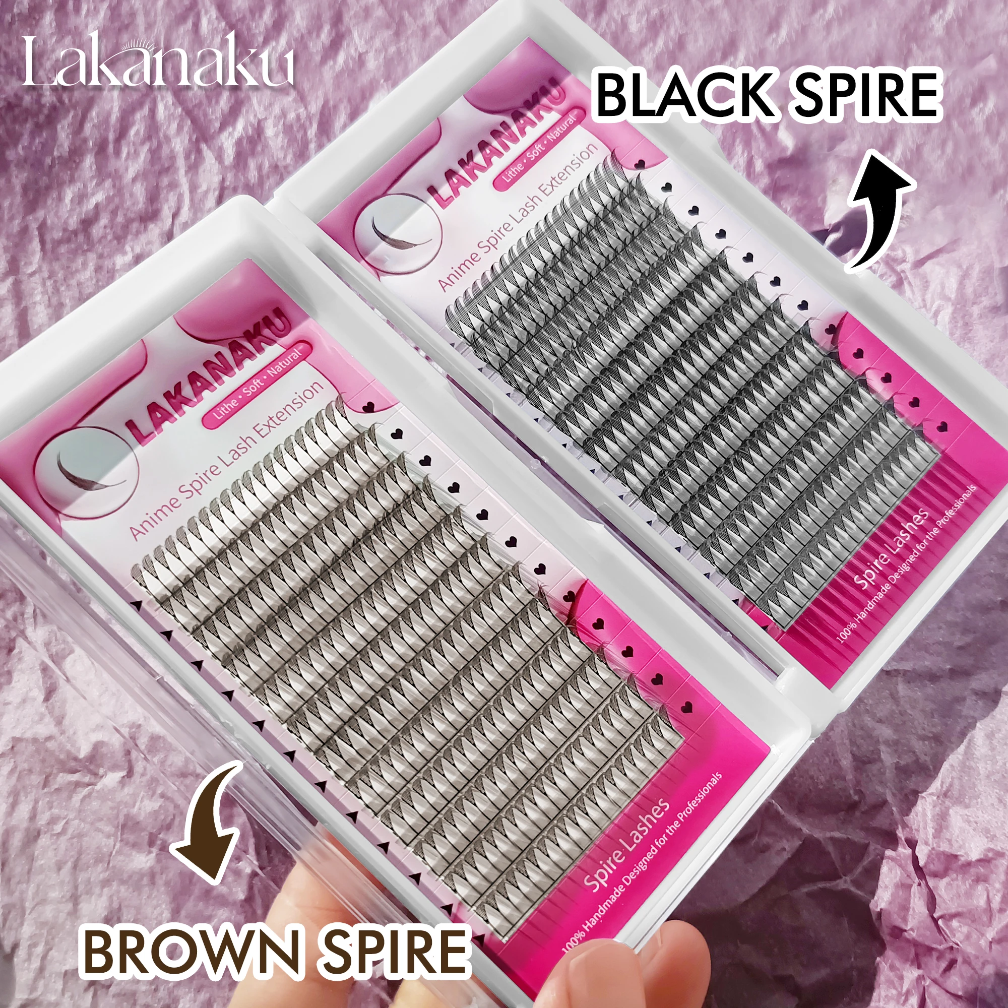 LAKANAKU Brown Spire Lashes C D Curl Comic Feather Eyelash Индивидуальный ManHua Лоток для наращивания ресниц
LAKANAKU Brown Spire Lashes C D Curl Comic Feather Eyelash Индивидуальный ManHua Лоток для наращивания ресниц