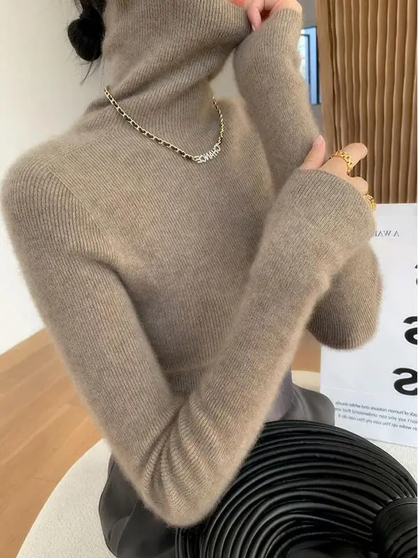 Мягкий уютный вязаный свитер с высоким вырезом Ne, женский весенне-осенний свитер 2025 года, новый облегающий свитер с внутренней стороны, милый топ
Мягкий уютный вязаный свитер с высоким вырезом Ne, женский весенне-осенний свитер 2025 года, новый облегающий свитер с внутренней стороны, милый топ