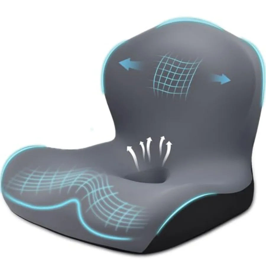 Seat Cushion for Office Chair and Car L-Shaped Ergonomic Car Seat Cushions Memory Foam Chair Cushion Lumbar Support Pillow for
Seat Cushion for Office Chair and Car L-Shaped Ergonomic Car Seat Cushions Memory Foam Chair Cushion Lumbar Support Pillow for