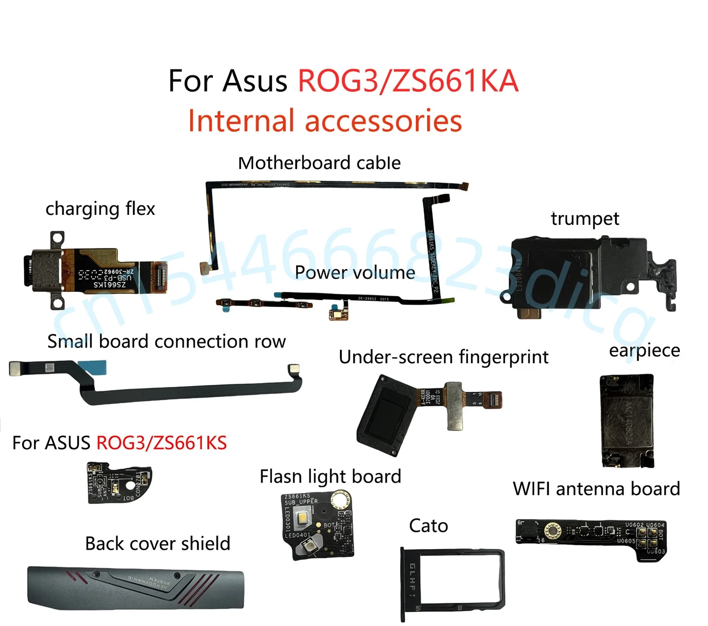 Power volume cable and Motherboard cable for ASUS ROG3/ZS661KS Mobile phone internal parts Repair and replacement
Power volume cable and Motherboard cable for ASUS ROG3/ZS661KS Mobile phone internal parts Repair and replacement