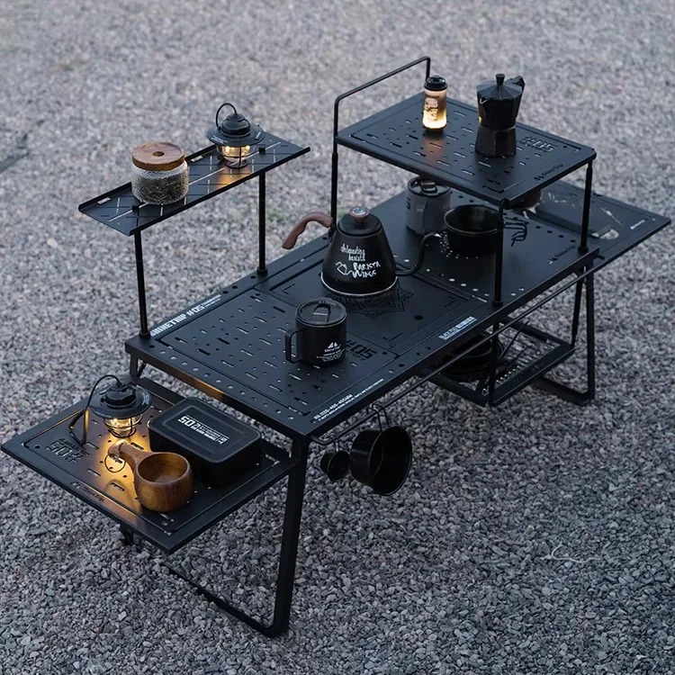 Newest Hot Sale Outdoor Black Mist Igt Modular Free Standing Table Portable Folding Aluminum Camping Table Set
Newest Hot Sale Outdoor Black Mist Igt Modular Free Standing Table Portable Folding Aluminum Camping Table Set