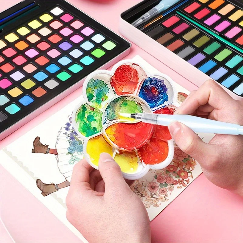 72-Color 60-Color 48-Color 36-Color 24-Color Solid Watercolor Painting Set For Art Creation And Painting Pigments
72-Color 60-Color 48-Color 36-Color 24-Color Solid Watercolor Painting Set For Art Creation And Painting Pigments