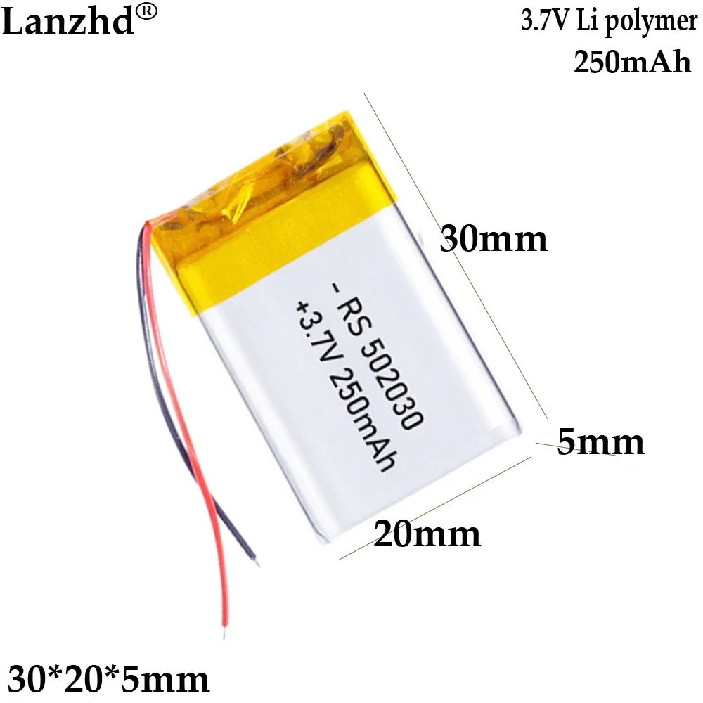 3.7V LI Polymer battery For pouch lithium battery Bluetooth headphones speaker lithium battery beauty device GPS tracker 502030
3.7V LI Polymer battery For pouch lithium battery Bluetooth headphones speaker lithium battery beauty device GPS tracker 502030