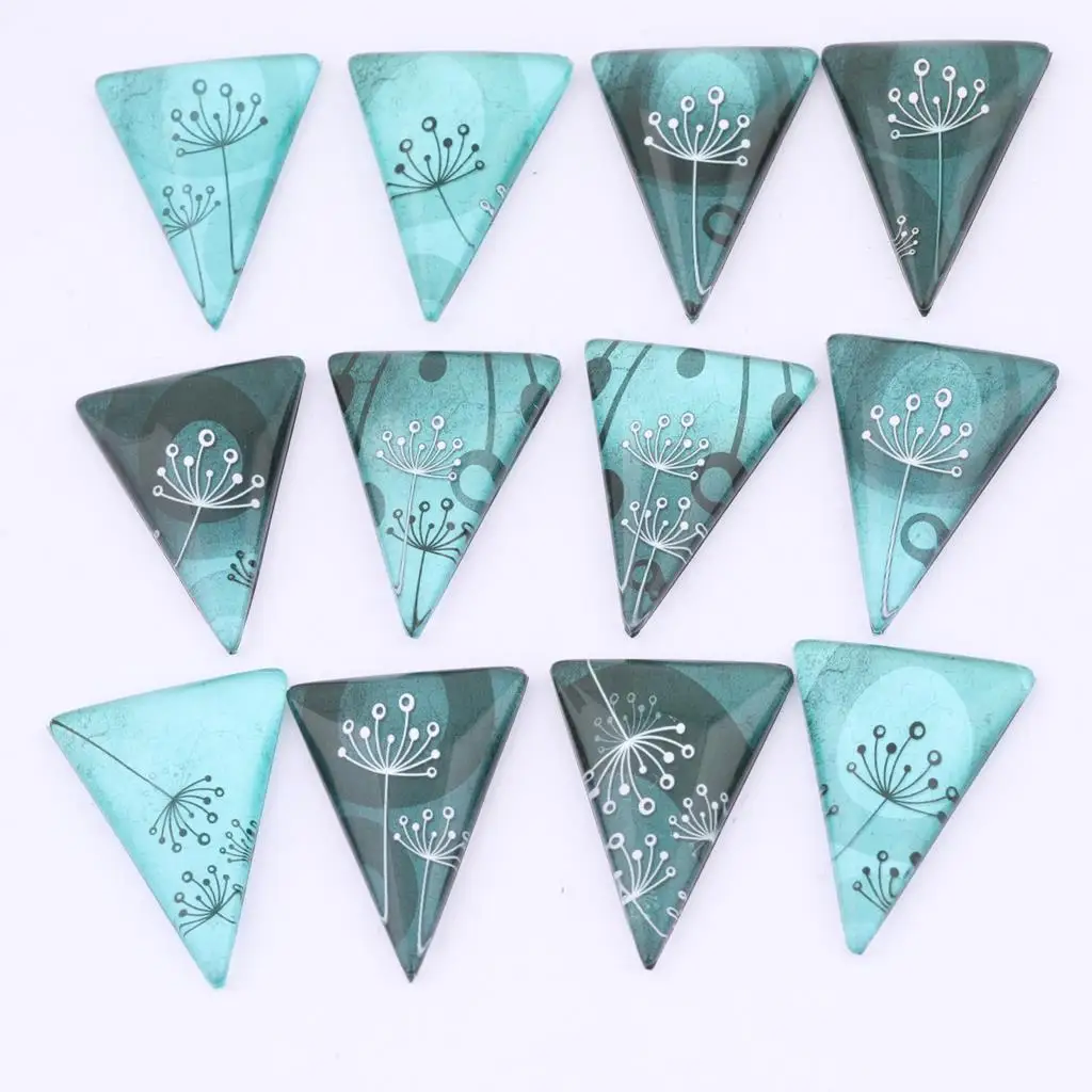 12pcs mixed dandelion photo triangle glass cabochon 24x33mm flat back diy for jewelry making supplies
12pcs mixed dandelion photo triangle glass cabochon 24x33mm flat back diy for jewelry making supplies