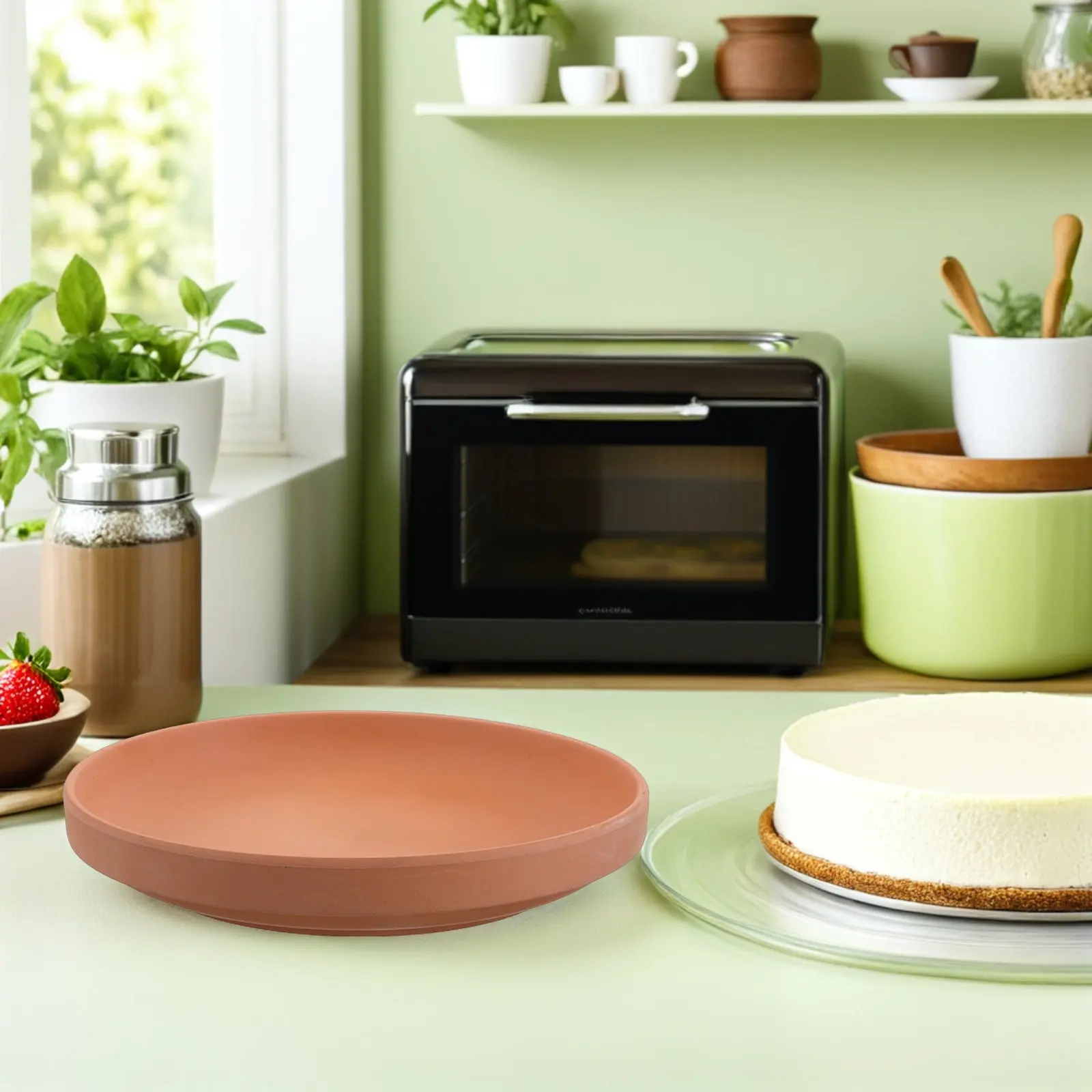 Round 9.6 Inch Bread Warmer Stone Terracotta Heat Retaining Plate for Tortillas Sourdough Buns Breakfast Family Gathering
Round 9.6 Inch Bread Warmer Stone Terracotta Heat Retaining Plate for Tortillas Sourdough Buns Breakfast Family Gathering