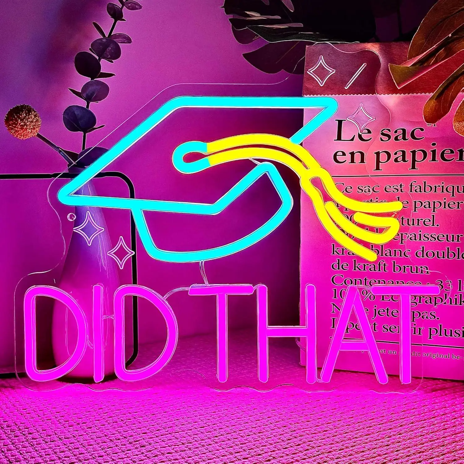 Did That Graduation Neon Sign USB Dimmable LED Light for Wall Decor Bedroom College Dorm Graduation Party Art Decoration Gifts
Did That Graduation Neon Sign USB Dimmable LED Light for Wall Decor Bedroom College Dorm Graduation Party Art Decoration Gifts