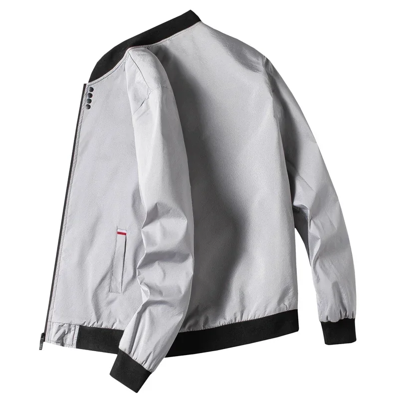 Autumn Thin Bomber Jacket Men Korean Fashion Long Sleeve Baseball Uniform Coats Men Windproof Jacket Solid Zipper Casual Jackets
Autumn Thin Bomber Jacket Men Korean Fashion Long Sleeve Baseball Uniform Coats Men Windproof Jacket Solid Zipper Casual Jackets