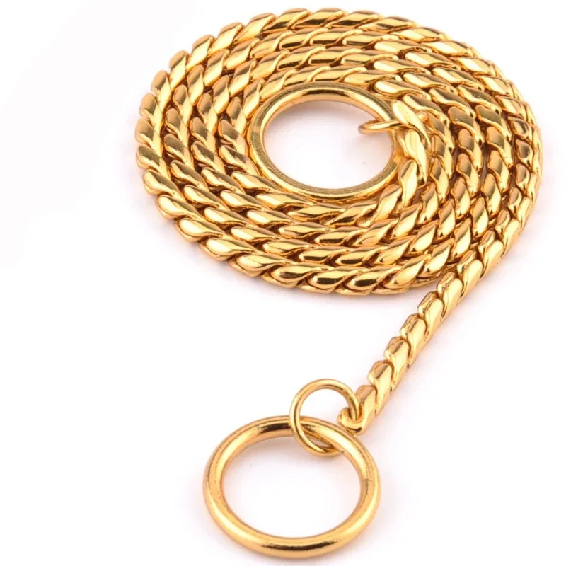Gold Stainless Steel Snake Chain, Metal Dog Chain P Chain, Small Medium and Large Dog Pet Supplies Dog Collar
Gold Stainless Steel Snake Chain, Metal Dog Chain P Chain, Small Medium and Large Dog Pet Supplies Dog Collar