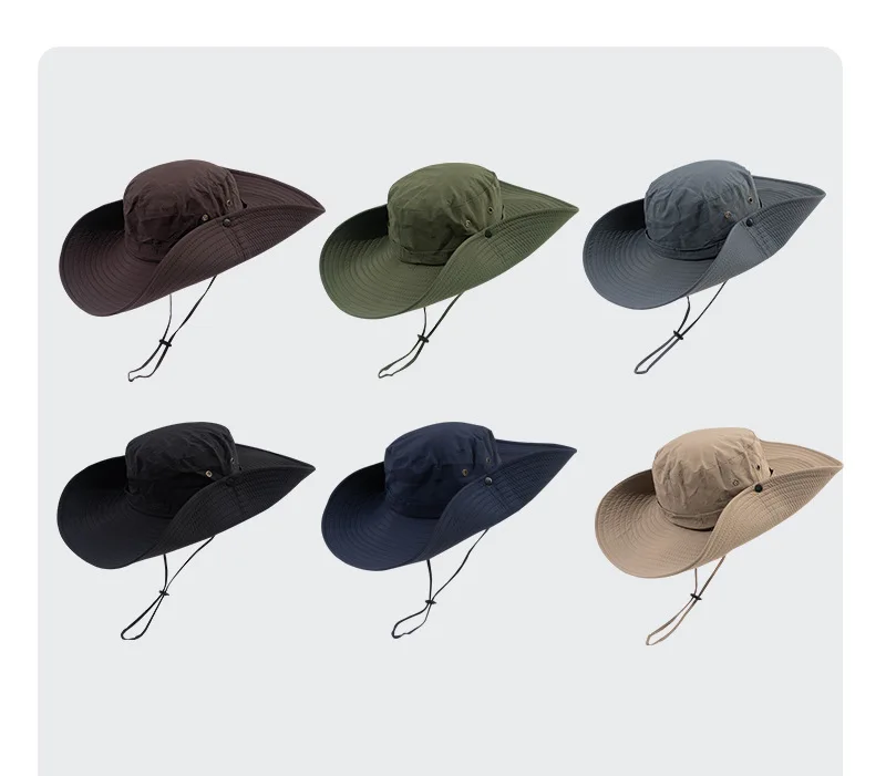 Quick-Dry Wide-Brim Outdoor Waterproof Camping Bucket Hat for Men and Women: Slimming, UV Protection
Quick-Dry Wide-Brim Outdoor Waterproof Camping Bucket Hat for Men and Women: Slimming, UV Protection