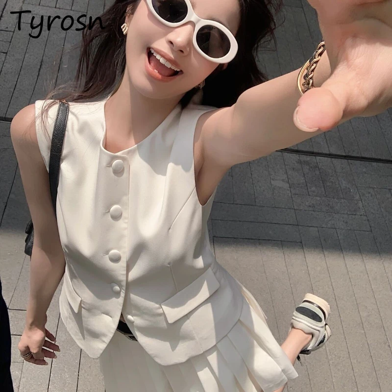 Office Vests for Women Button Simple Solid Commuting Temperament Summer New-arrival Korean Style Leisure Streetwear Trendy Chill
Office Vests for Women Button Simple Solid Commuting Temperament Summer New-arrival Korean Style Leisure Streetwear Trendy Chill