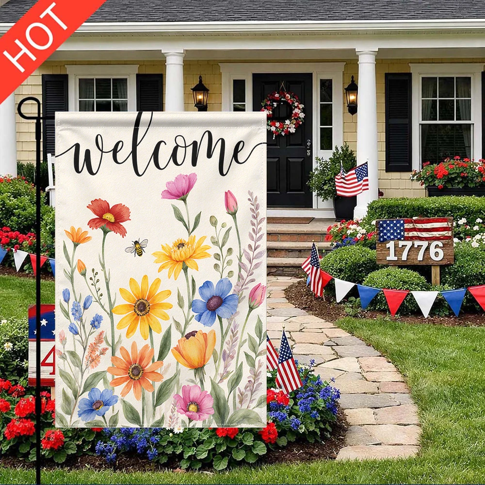 Welcome Wildflower Garden Flag Double Sided Printed No Flag Pole Included Spring Floral Bee Yard Decor
Welcome Wildflower Garden Flag Double Sided Printed No Flag Pole Included Spring Floral Bee Yard Decor