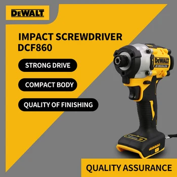 DEWALT 브러시리스 전기 강력 드라이브 다기능 드릴 컴팩트 전동 공구, DCF860 임팩트 스크루 드라이버, 20V 리튬 배터리