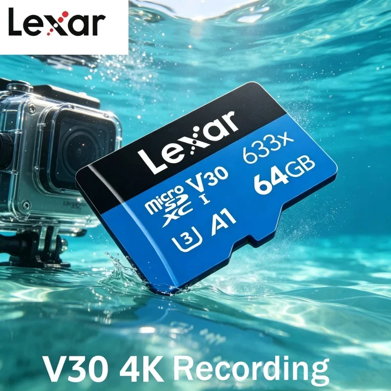 256GB 128GB 64GB 32GB Lexar 633x Micro SDXC SDHC Card U3 V30 A1 U1 V10 Class 10 Up to 100MB s Read 4K UHD Flash Memory Card
256GB 128GB 64GB 32GB Lexar 633x Micro SDXC SDHC Card U3 V30 A1 U1 V10 Class 10 Up to 100MB s Read 4K UHD Flash Memory Card