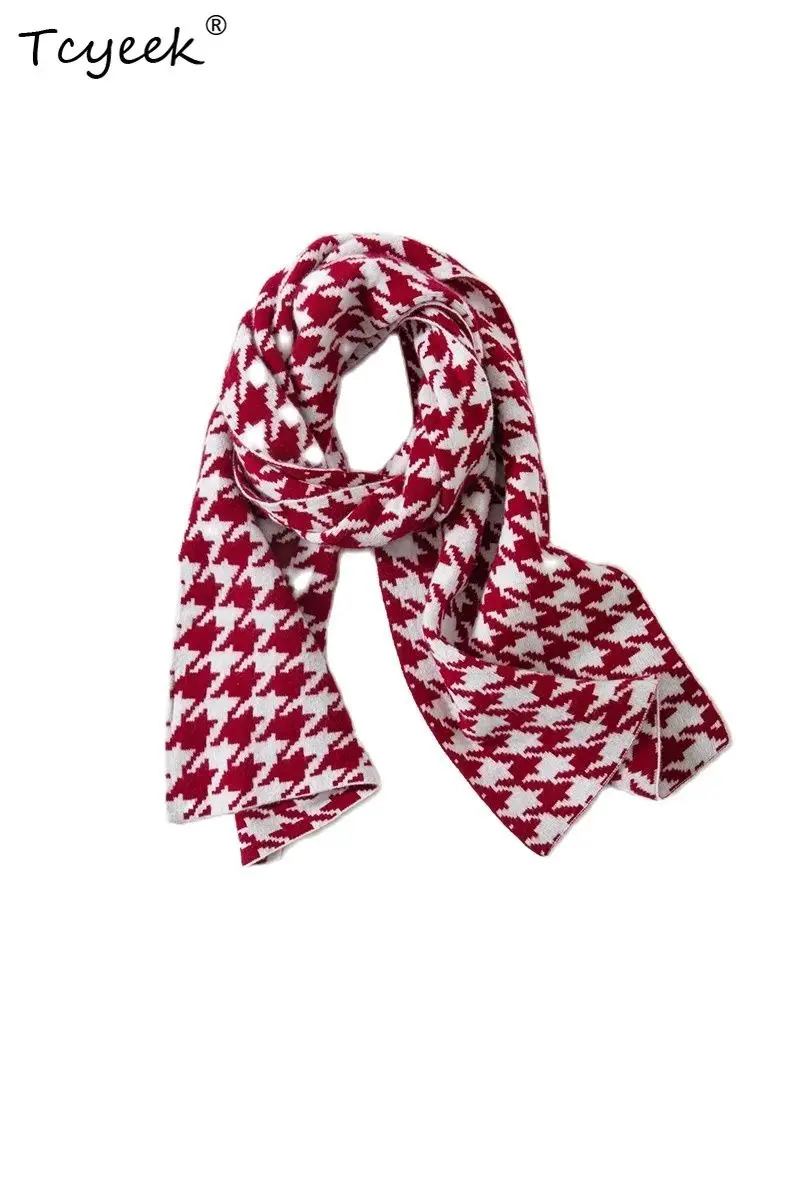 Tcyeek, 100%Pure Cashmere Elegant Scarf, Women Gift Houndstooth, Versatile Warm Scarf Shawl, 2024 Autumn Winter New A476117QC
Tcyeek, 100%Pure Cashmere Elegant Scarf, Women Gift Houndstooth, Versatile Warm Scarf Shawl, 2024 Autumn Winter New A476117QC