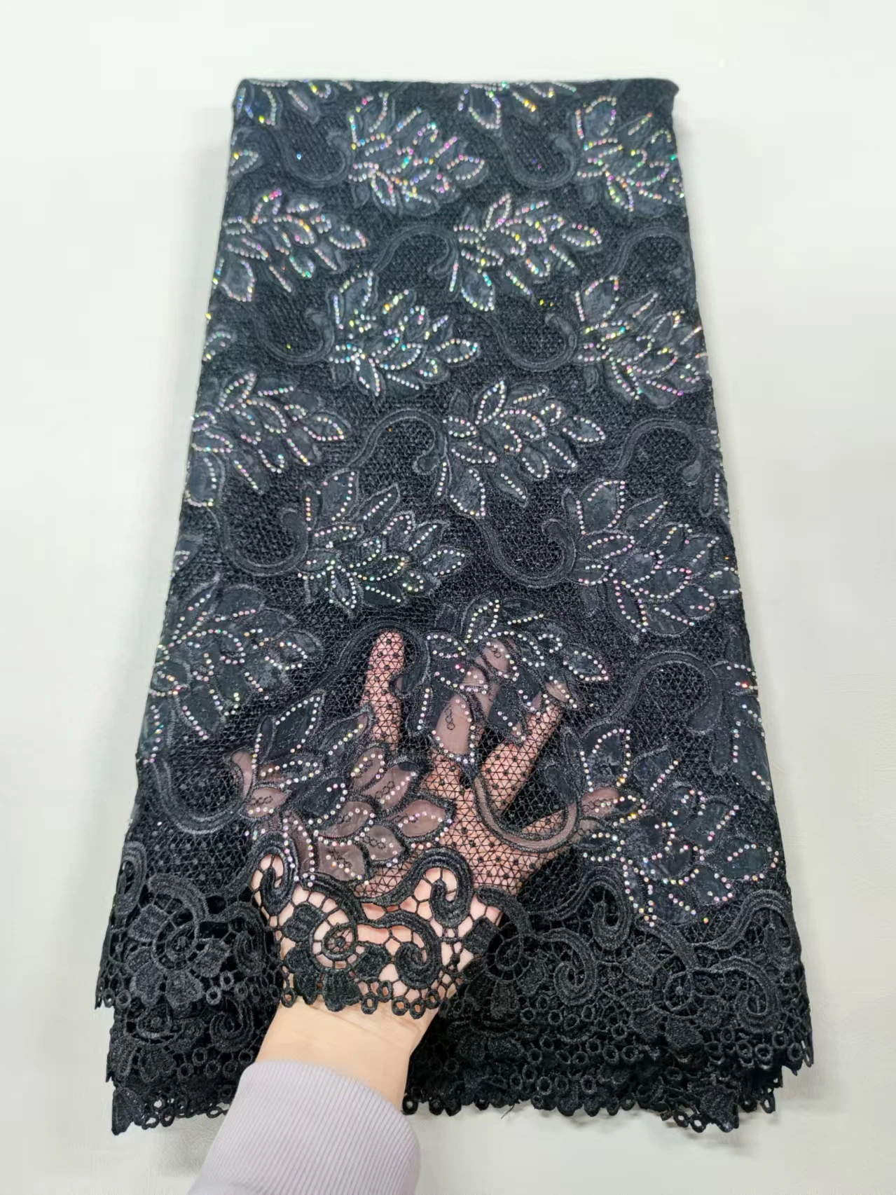 African Embroidery For Women Wedding Dresses Tulle Cotton Fabrics In Per The Meter Linen Lace Rhinestone Fabric 5Yards PS0025
African Embroidery For Women Wedding Dresses Tulle Cotton Fabrics In Per The Meter Linen Lace Rhinestone Fabric 5Yards PS0025