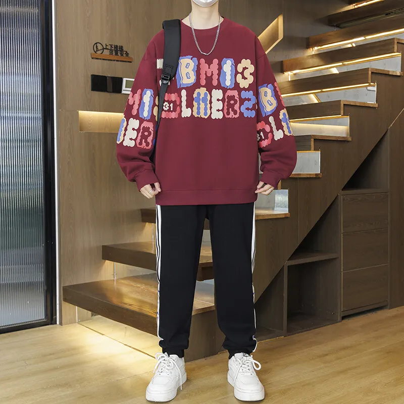 Spring Autumn Men's Suit Sets Casual Long Sleeved Sweatshirt Pants for Sports Men's Round neck Hoodie Casual Trousers Set
Spring Autumn Men's Suit Sets Casual Long Sleeved Sweatshirt Pants for Sports Men's Round neck Hoodie Casual Trousers Set