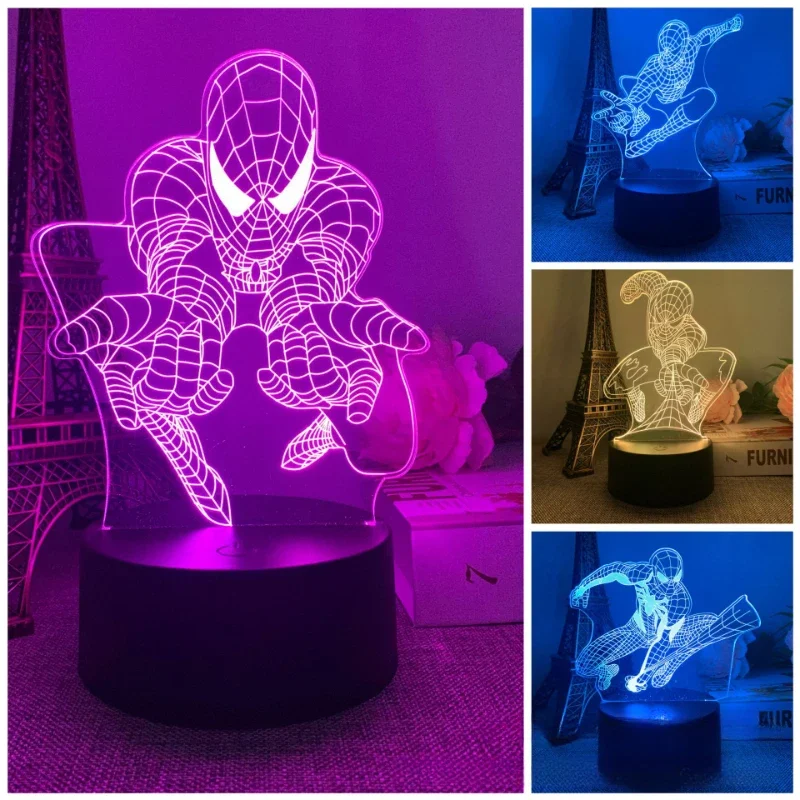 Disney Spiderman Anime Figure Lights 3D LED Lamp Superhero Deadpool Action Figures Bedroom Lamp LED Toy Model Decor Kids Gift
Disney Spiderman Anime Figure Lights 3D LED Lamp Superhero Deadpool Action Figures Bedroom Lamp LED Toy Model Decor Kids Gift