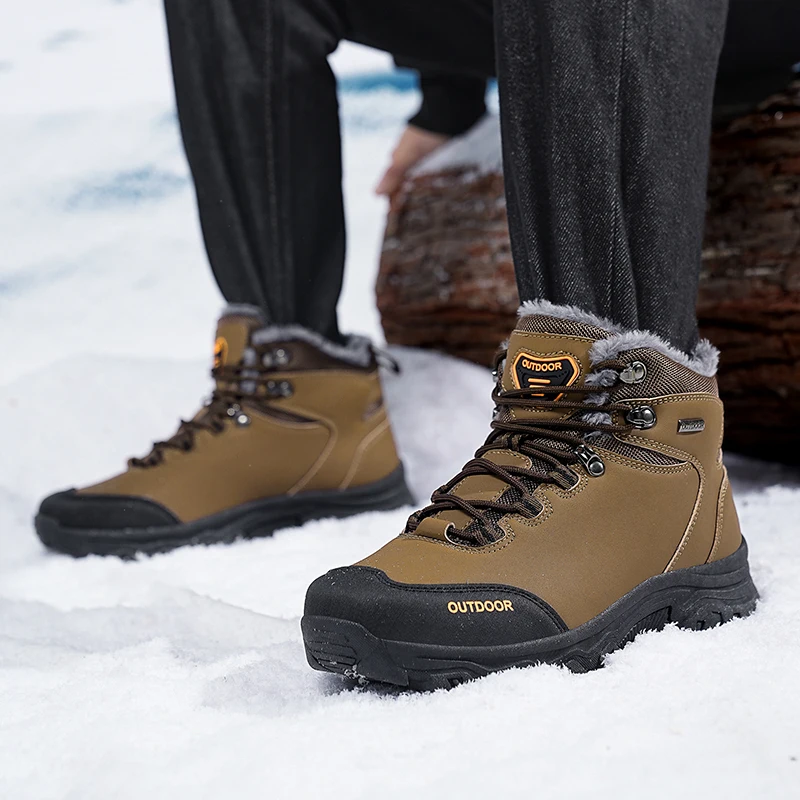 Winter Men's Cold-Resistant Snow Boots Waterproof Outdoor Hiking High Top Mountaineering Shoes for Extreme Weather
Winter Men's Cold-Resistant Snow Boots Waterproof Outdoor Hiking High Top Mountaineering Shoes for Extreme Weather