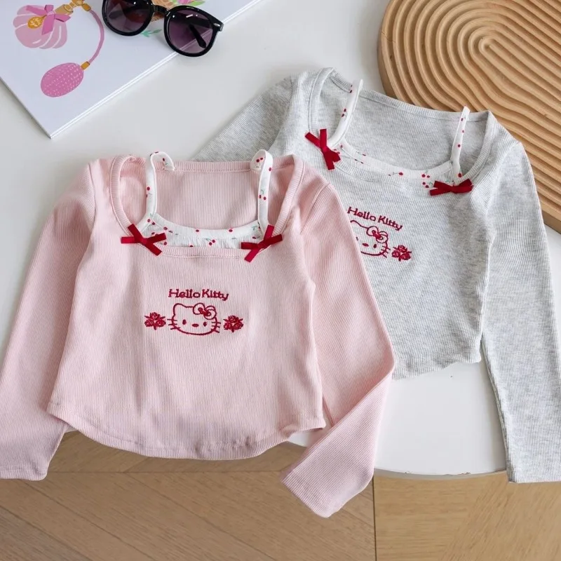 Hello Kitty Anime Kawaii MINISO Long-sleeved T-shirt 2025 Spring Autumn Cute New Children Hooded Clothes Gifts for Girls
Hello Kitty Anime Kawaii MINISO Long-sleeved T-shirt 2025 Spring Autumn Cute New Children Hooded Clothes Gifts for Girls