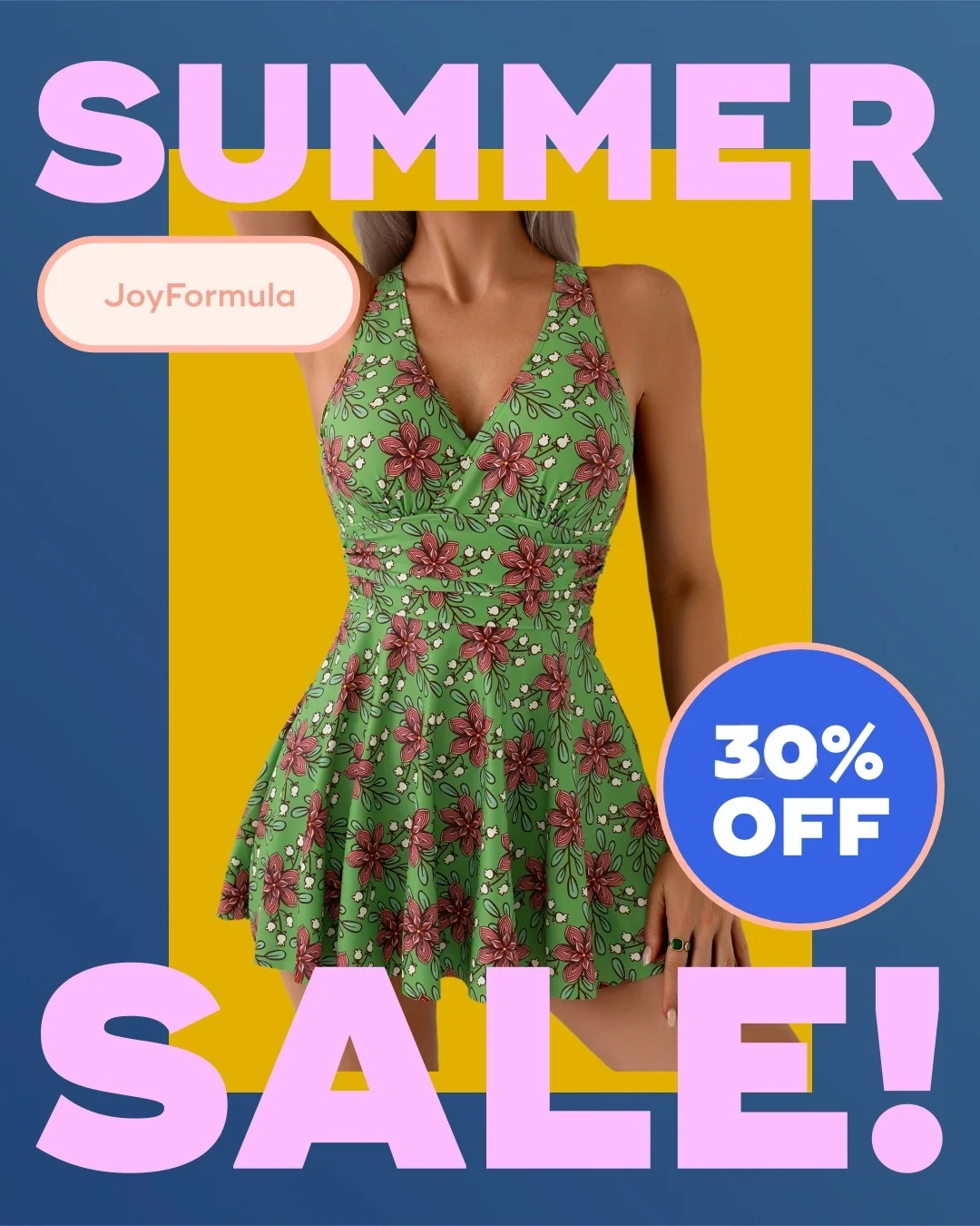 Women's Floral Print One-Piece Swimsuit Crisscross Straps Dress Style Skirted Boyshort Backless Tie-Up Bowknot Beach Swimwear
Women's Floral Print One-Piece Swimsuit Crisscross Straps Dress Style Skirted Boyshort Backless Tie-Up Bowknot Beach Swimwear