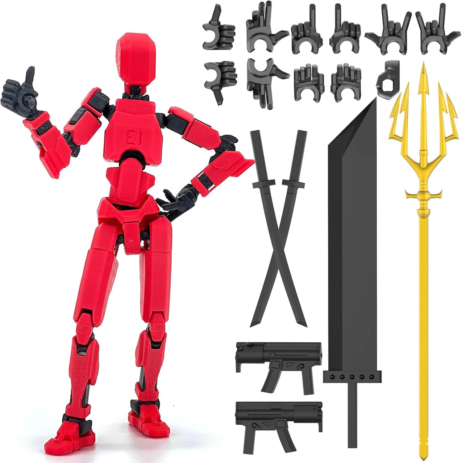 Multi-Joint Movable 3D Printed Deformable Character Model Flexible Joint DIY Robot Doll Trendy Tabletop Decor for Hobby Fans
Multi-Joint Movable 3D Printed Deformable Character Model Flexible Joint DIY Robot Doll Trendy Tabletop Decor for Hobby Fans