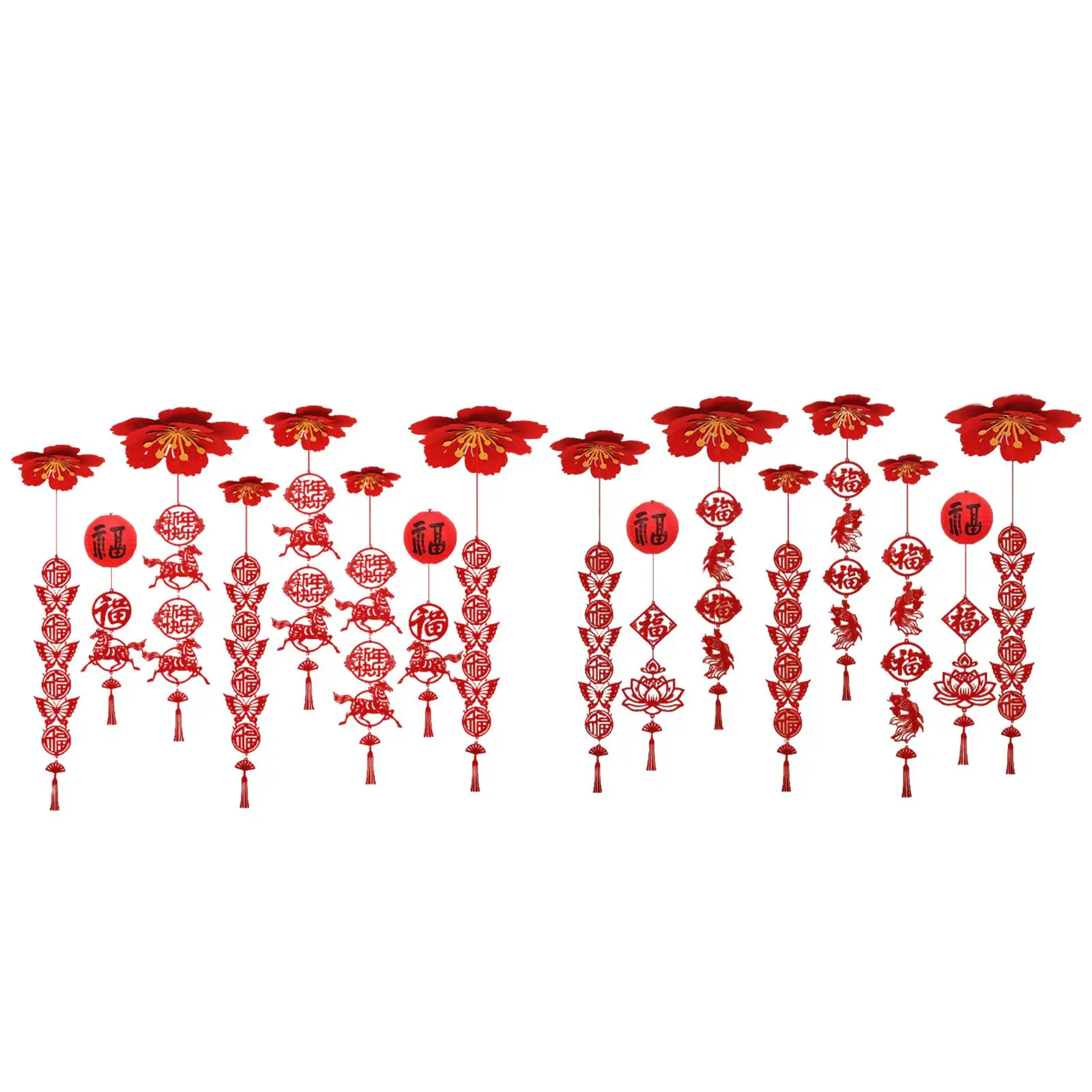 Lunar New Year Ceiling Decoration Red Felt Ornament Traditional Spring Festival for Event Decor
Lunar New Year Ceiling Decoration Red Felt Ornament Traditional Spring Festival for Event Decor