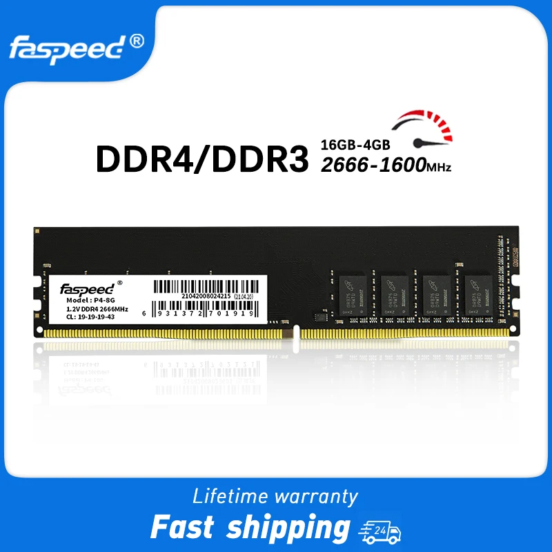 Faspeed DDR4 DDR3 Memory Ram 2666MHZ 3200MHZ 1600MHZ Internal Memoria 4GB 8GB 16GB 32GB UDIMM PC Desktop Compatible AMD Intel
Faspeed DDR4 DDR3 Memory Ram 2666MHZ 3200MHZ 1600MHZ Internal Memoria 4GB 8GB 16GB 32GB UDIMM PC Desktop Compatible AMD Intel