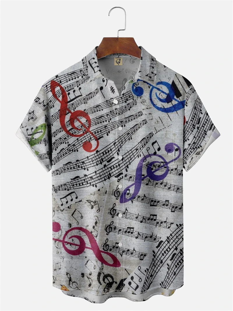 Men's Music Note Printed Shirt Hawaiian Shirt Men Summer 3d Print Summer Casual Short Sleeve Shirt For Men Clothes Y2k Camisa
Men's Music Note Printed Shirt Hawaiian Shirt Men Summer 3d Print Summer Casual Short Sleeve Shirt For Men Clothes Y2k Camisa