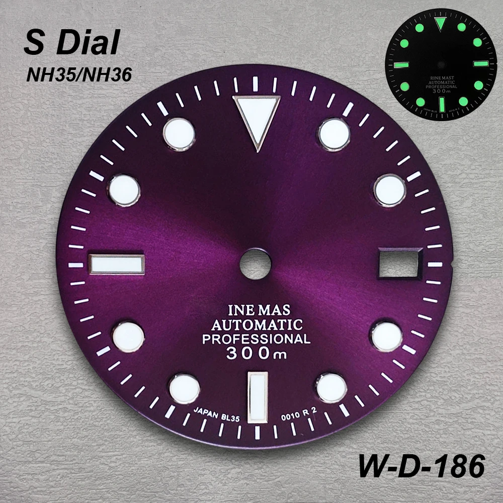 28.5mm SUB Sunburst S Dial Fit NH35/NH36 Japanese Movement Green Luminous High-Quality Watch Modification Accessories
28.5mm SUB Sunburst S Dial Fit NH35/NH36 Japanese Movement Green Luminous High-Quality Watch Modification Accessories