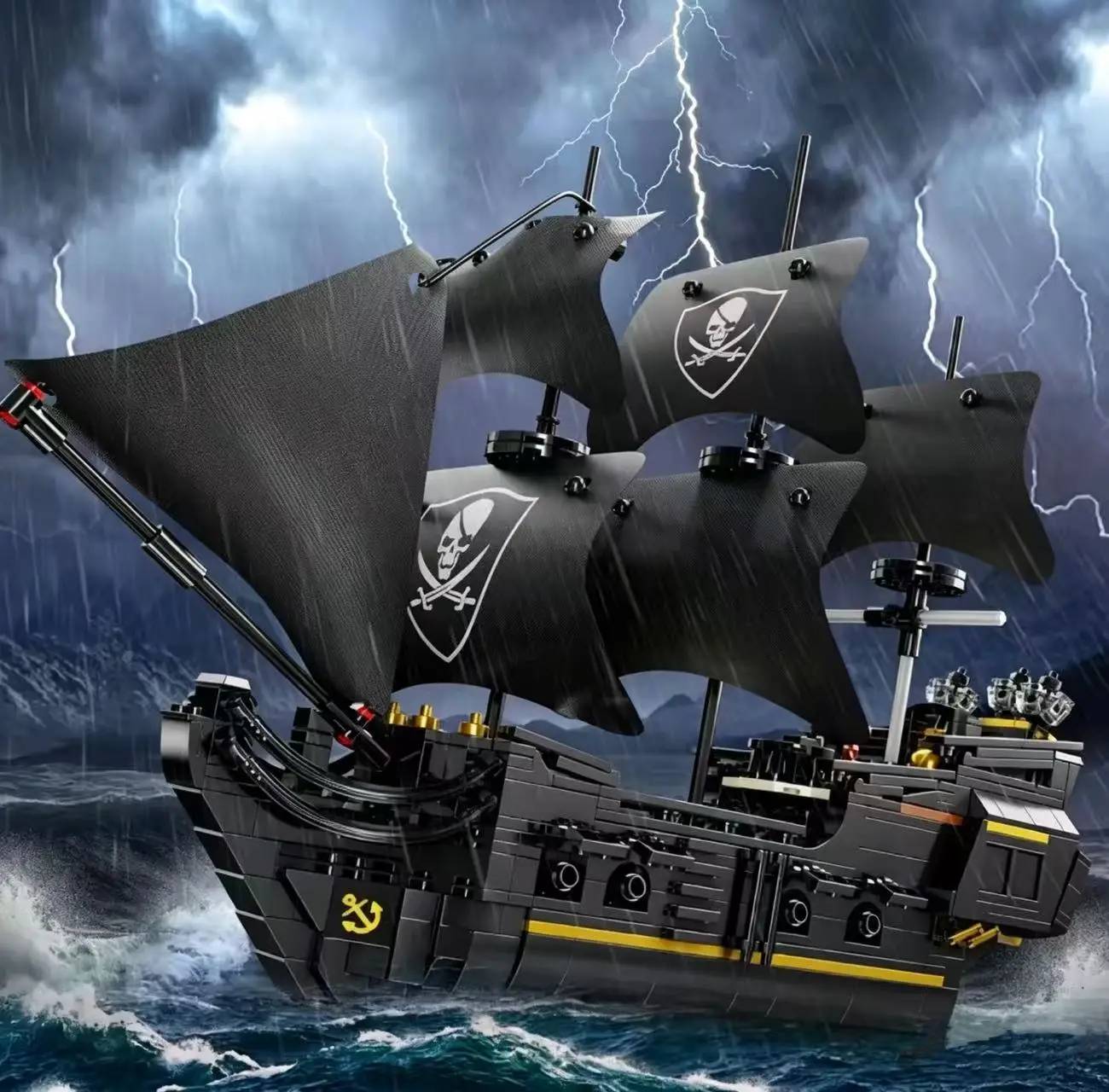 Ideas Series Big Black Pearl Pirate Ship Building Blocks Medieval Pirates Royal Battle Boat Model Bricks Toys For boys Gift
Ideas Series Big Black Pearl Pirate Ship Building Blocks Medieval Pirates Royal Battle Boat Model Bricks Toys For boys Gift
