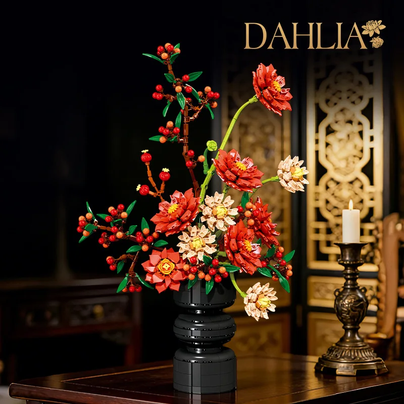 JJ9249 Dahlia Artificial Eternal Flower Bouquet Decoration DIY Educational Assembly Building Block Toy 1416pcs
JJ9249 Dahlia Artificial Eternal Flower Bouquet Decoration DIY Educational Assembly Building Block Toy 1416pcs