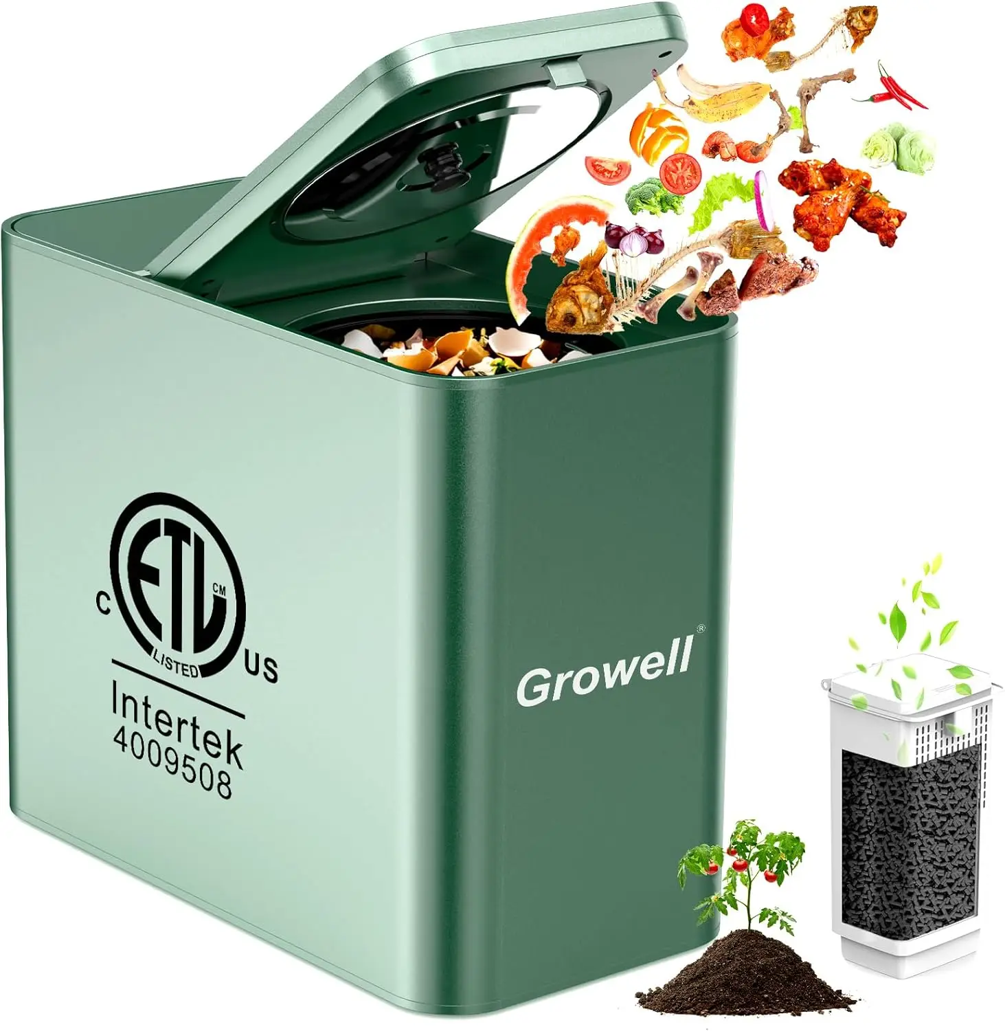 Electric Composter for Kitchen, 3.2L Smart Odorless Compost Bin, Low Noise & Odorless, Indoor Countertop Food Waste Composter
Electric Composter for Kitchen, 3.2L Smart Odorless Compost Bin, Low Noise & Odorless, Indoor Countertop Food Waste Composter