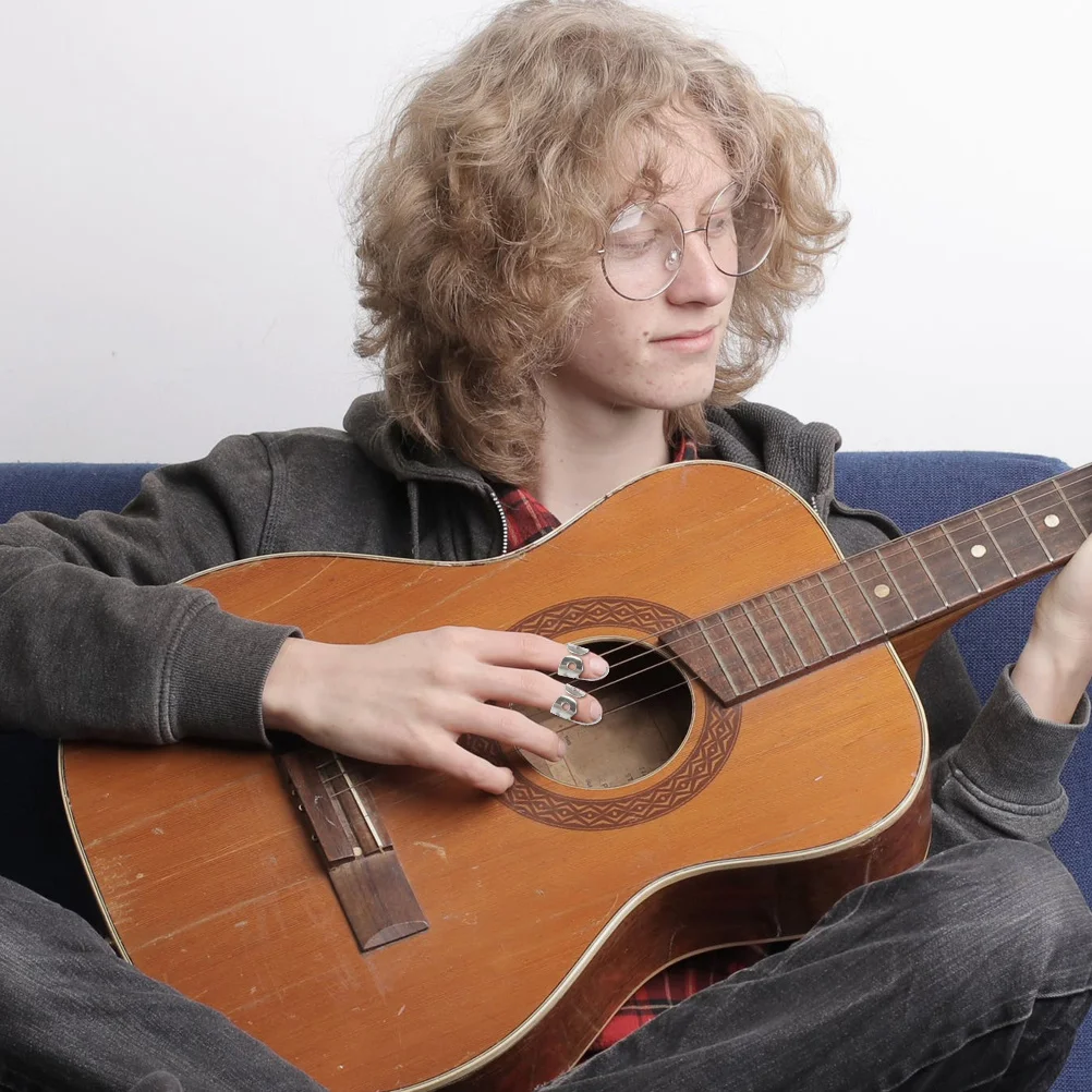 4Pcs Adjustable Hollowed Stainless Steel Guitar Banjo Thumb Pick Finger Plectrum for Acoustic Instruments Protection
4Pcs Adjustable Hollowed Stainless Steel Guitar Banjo Thumb Pick Finger Plectrum for Acoustic Instruments Protection