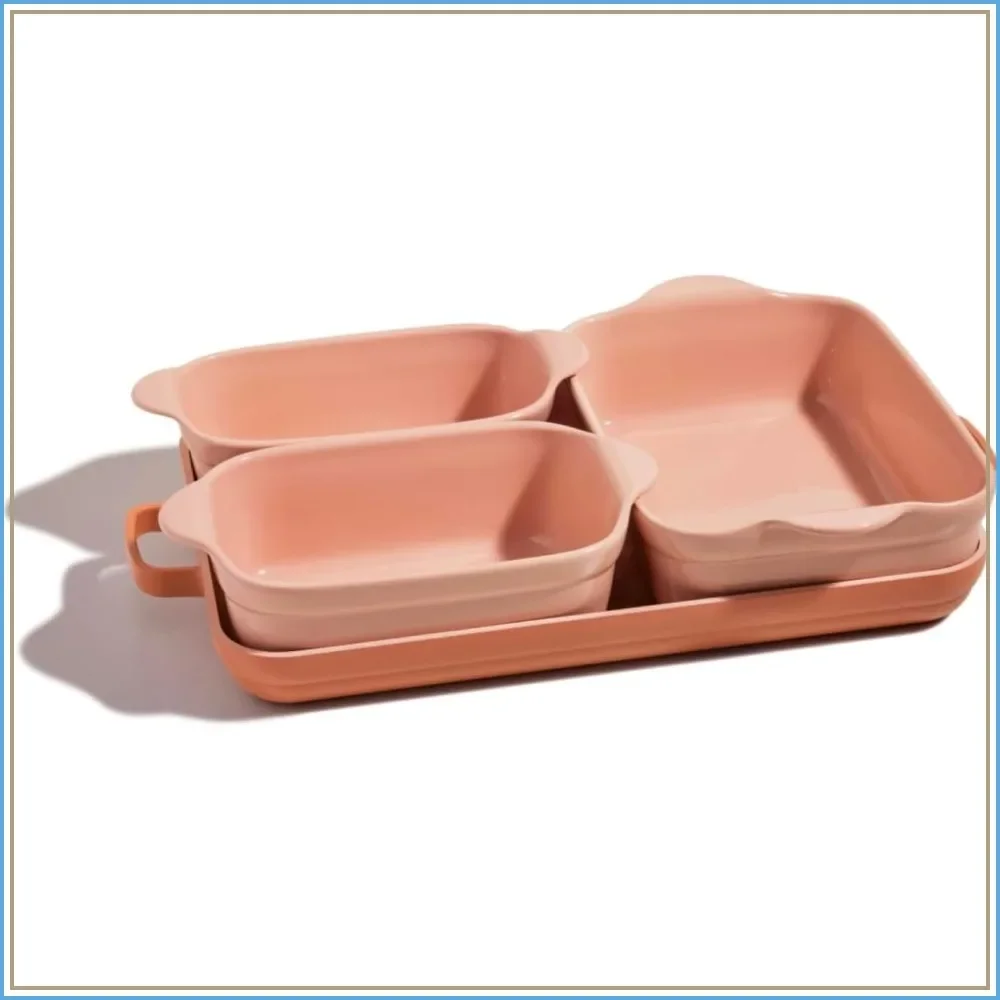 5-Piece Ceramic Bakeware Set: Stovetop Griddle, Baking Dishes, Oven Mat, Non-Toxic, PFAS-Free
5-Piece Ceramic Bakeware Set: Stovetop Griddle, Baking Dishes, Oven Mat, Non-Toxic, PFAS-Free