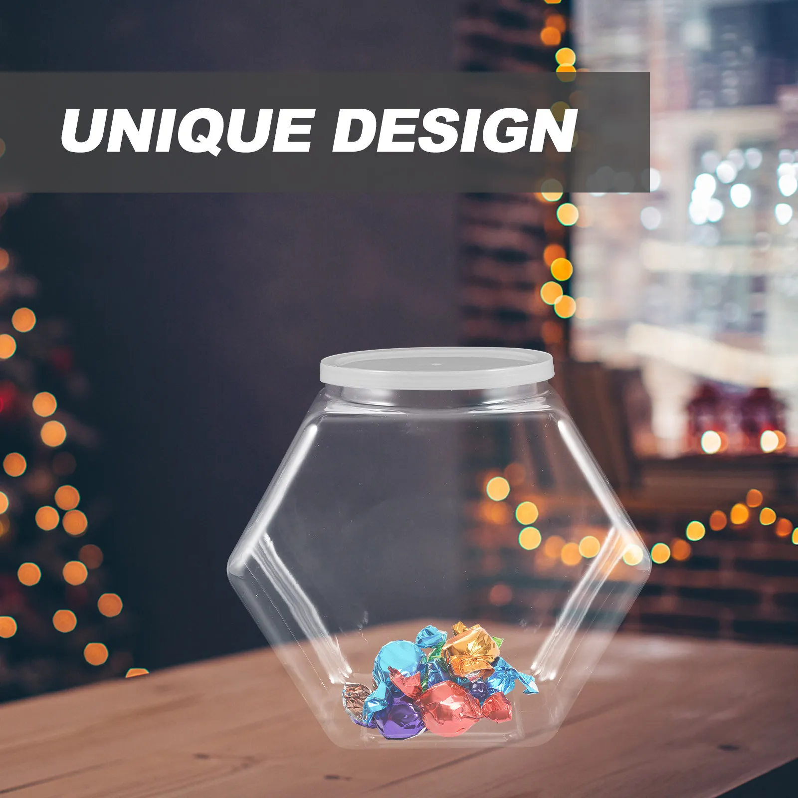 2Pcs Clear Hexagon Storage Jars Airtight Plastic Candy Cookie Containers Large Capacity Household Snack Holder
2Pcs Clear Hexagon Storage Jars Airtight Plastic Candy Cookie Containers Large Capacity Household Snack Holder
