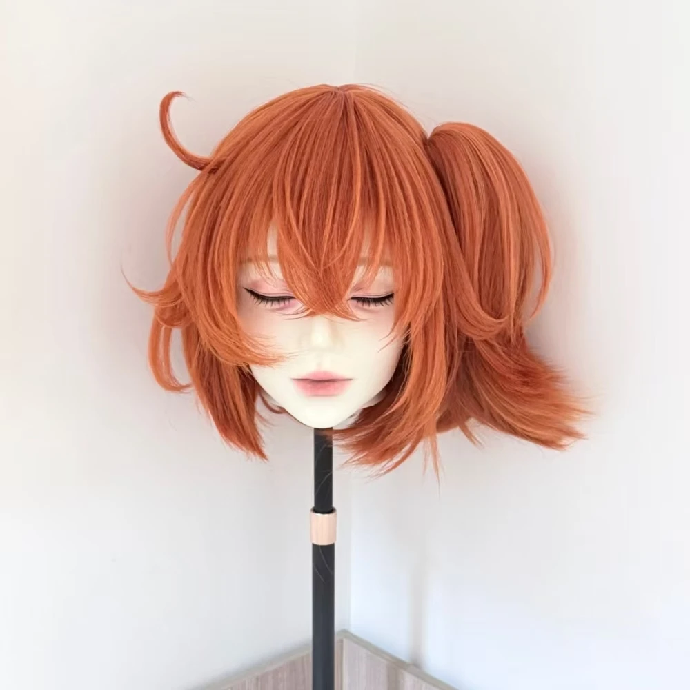 Anime Fujimaru Ritsuka Cosplay Wig Orange‑Red Single Ponytail Clip Heat resistant Synthetic Fiber Wig With Rose Net Party Wig
Anime Fujimaru Ritsuka Cosplay Wig Orange‑Red Single Ponytail Clip Heat resistant Synthetic Fiber Wig With Rose Net Party Wig