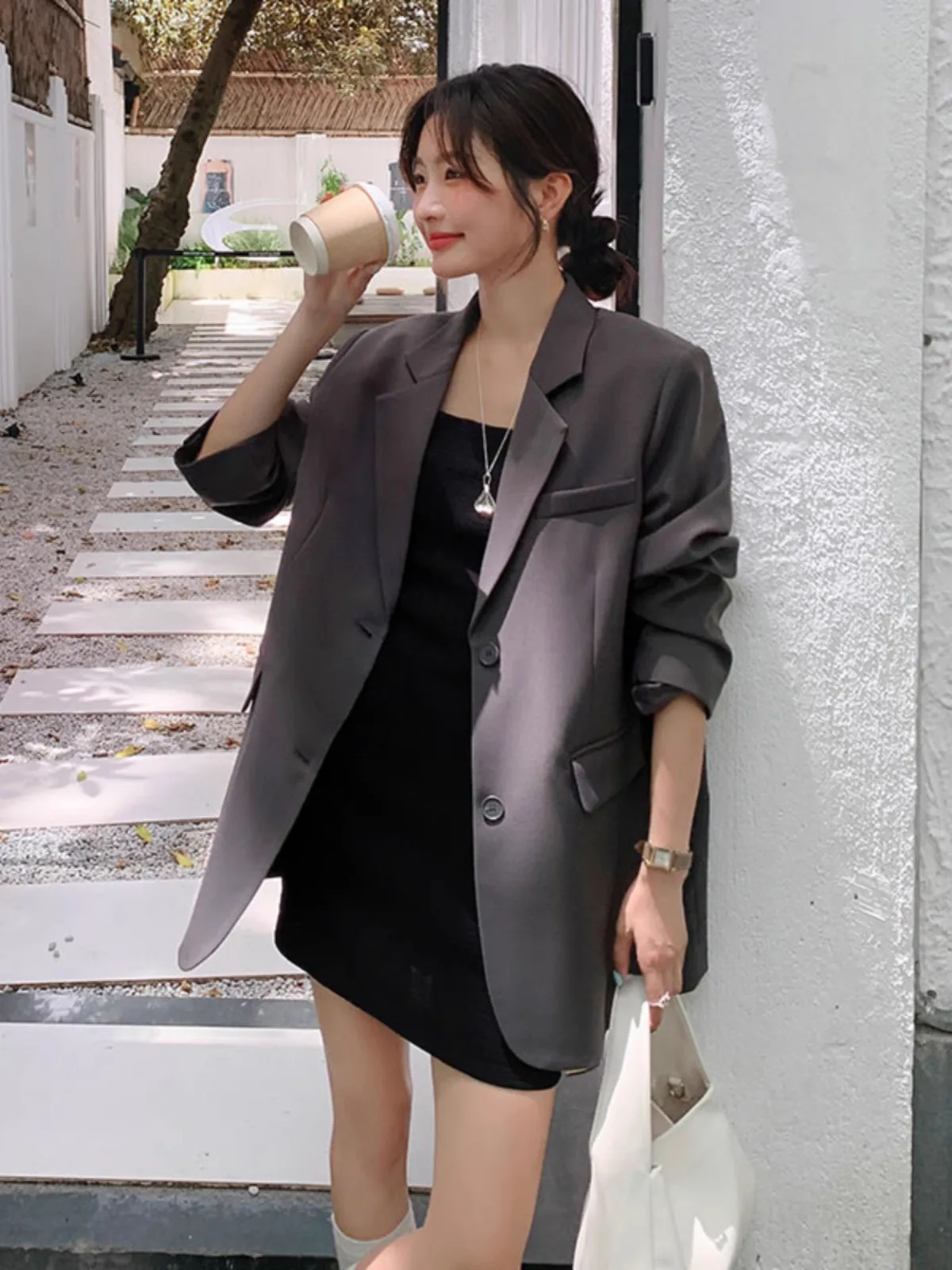 ay Suit Jaet for Women Small Size Spring New Sle Commute Straight Tube ey Color Women's Suit Top with Ba Slit
ay Suit Jaet for Women Small Size Spring New Sle Commute Straight Tube ey Color Women's Suit Top with Ba Slit