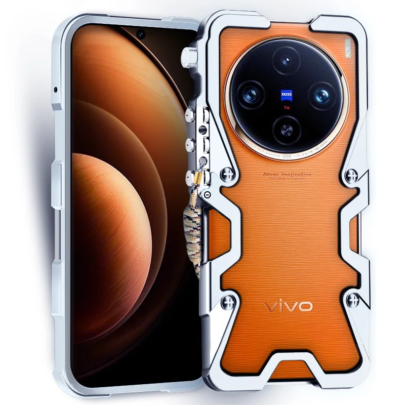 Luxury Armor Metal Aluminum Phone Cases Bumper For Vivo X200 X100 90 X80 Pro Ultra Cover Mechanical Purely Handmade Skull Case
Luxury Armor Metal Aluminum Phone Cases Bumper For Vivo X200 X100 90 X80 Pro Ultra Cover Mechanical Purely Handmade Skull Case